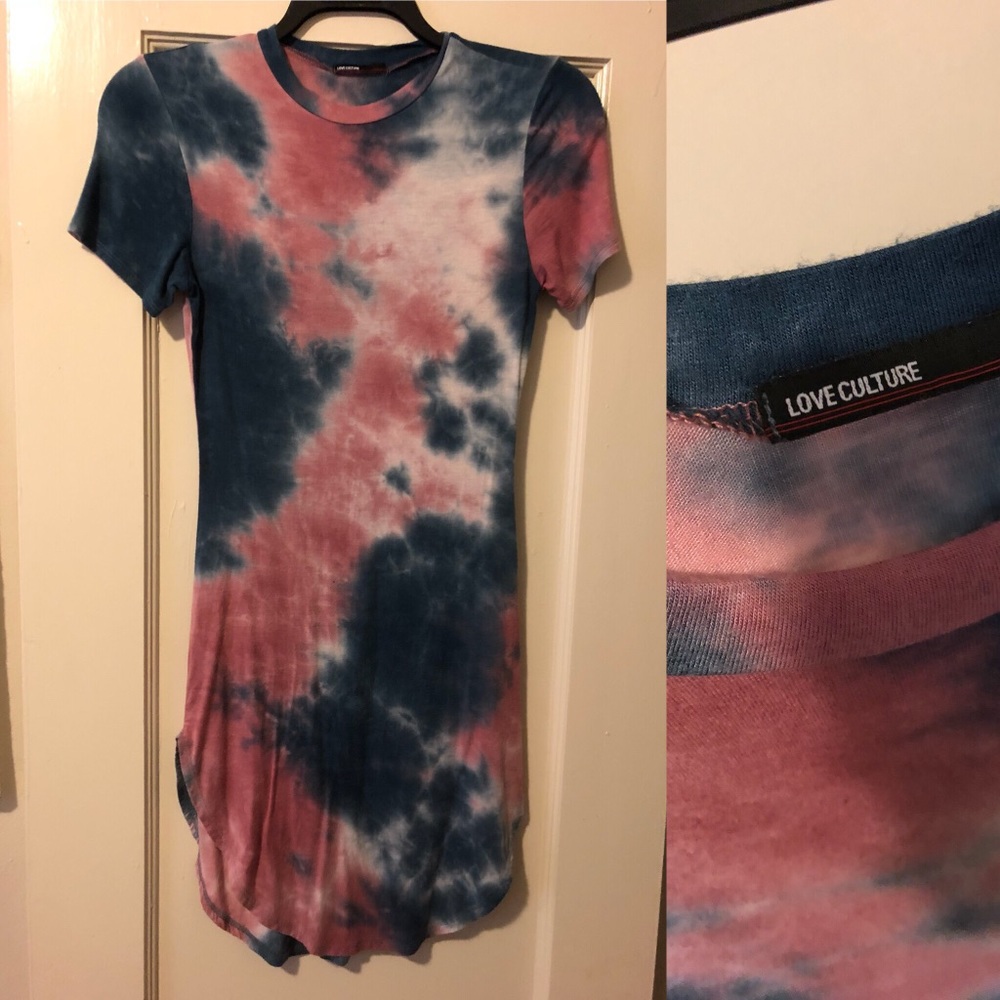 Tie dye tee shirt dress